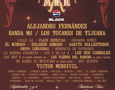 Arre Fest 2026 regresa a CDMX con Alejandro Fernández, Banda MS y Los Tucanes de Tijuana